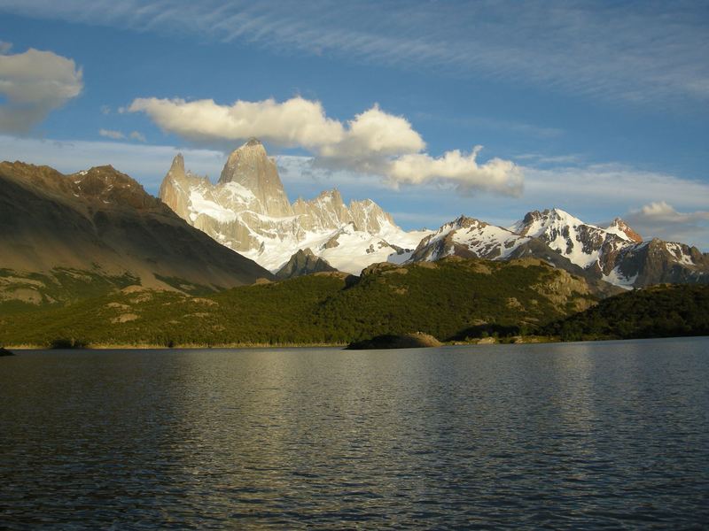 Mount Fitz Roy above Laguna Capri in Patagonia